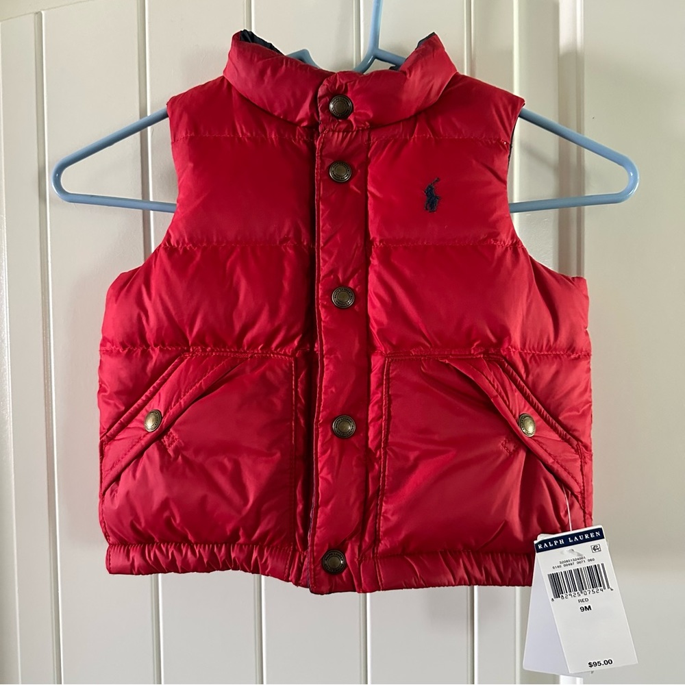 Ralph Lauren reversible vest. Size 9 months. NWT.